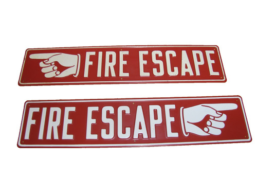 Fire escape hand - escape, pointing