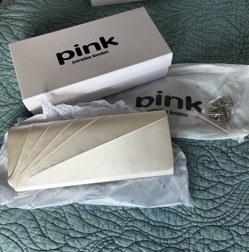 Ivory satin clutch bag new - new, in