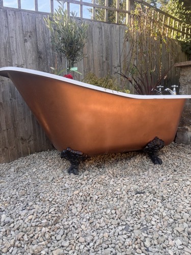 Copper coated roll top - bath, /