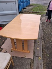 Maple Dining Table with 6 Chairs 2 Carver Chairs Made by John Coyle & Sons LTD