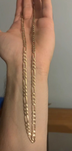 9ct gold figaro chain - gold,