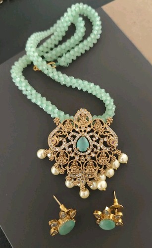 Indian long necklace earrings - indian,