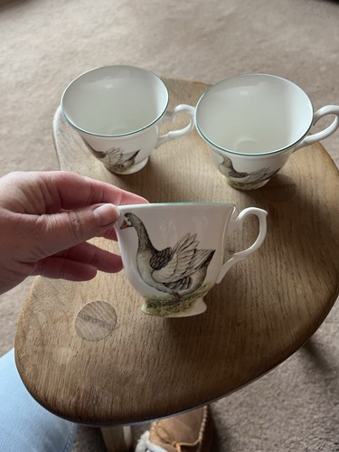 Staffordshire pottery cups - pottery, x3