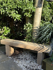 120cm 3 Seat Wooden Rustic