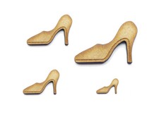 WOODEN MDF HIGH HEELED SHOE