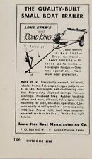 1954 Print Ad Lone Star Small Boat Trailers Made in Grand Prairie,Texas