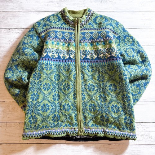 Icelandic design cardigan blue - cardigan,