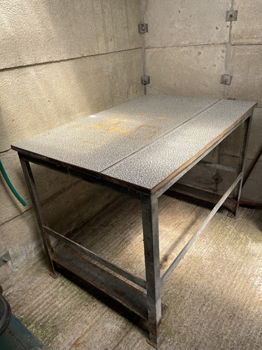Galvanised metal work bench - metal, 31