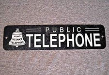 16x4 Vintage Telephone Metal