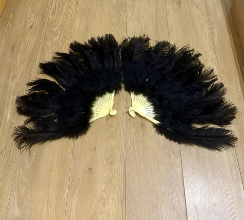 Pair black ostrich - black,