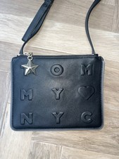 Tommy Hilfiger Black Leather Cross Body Bag
