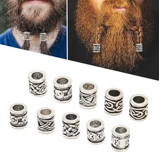 10PCS Viking Beard Beads Alloy