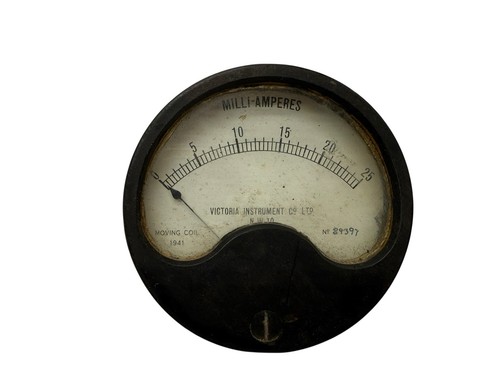 Vintage raf milli amp meter - milli,