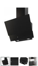 Lamona LAM2709 black 60cm angled extractor cooker hood fan