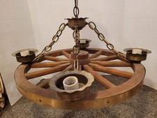 vtg wagon wheel  4 light