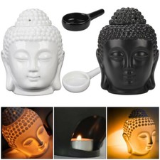 Thai Buddha Oil Burner Buddah Head Wax Melts Ornament Spa Ceramic Tea Light Gift