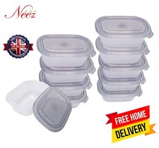 Food Storage Containers Plastic Small Boxes & Lids Reusable Freezer & Microwave