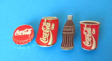 Set of 4, Vintage Coca Cola Badges / Brooches. Unused. VGC.