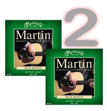 2 x SETS / Packs OF MARTIN ACOUSTIC GUITAR STRINGS EXTRA LIGHT 10 - 47 M170