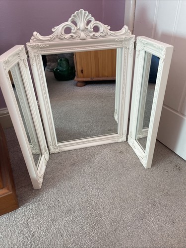 White dressing table mirror - white,