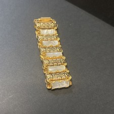 Vintage Gold Tone Damascene