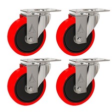 4 Pack 100mm Industrial Swivel
