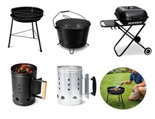 Charcoal bbq grill trolley - charcoal,