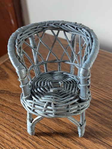 Mini wicker chair for - mini, dolls