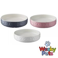 CAT BOWL DISH Mason Cash Stoneware Pet Bowls CERAMIC EMBOSSED x 1 NEW 13CM