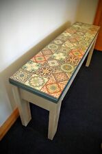 Rustic Handmade Wood Bench –