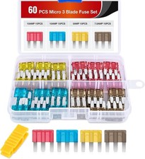 60Pack Micro3 Blade Fuses 5A