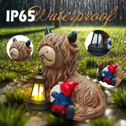 Solar highland cow garden - solar,