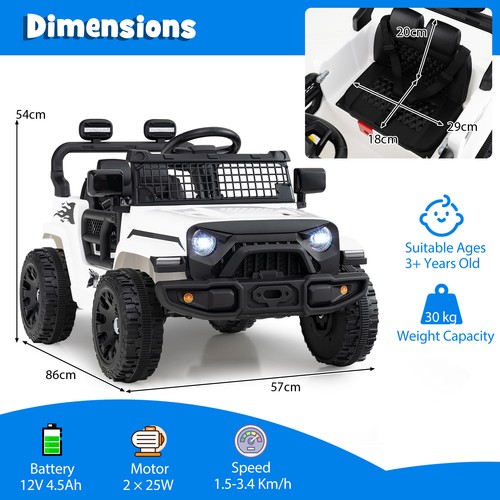 Costway 12v kids ride truck - costway,