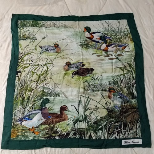 Vintage silk crêpe scarf - silk,