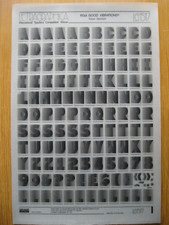 1 x Letraset Upper Case & Num