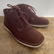 Timberland Smart Comfort Boots 4M Lace Up Burgundy Leather Suede