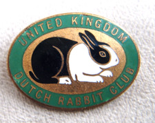 United Kingdom DUTCH RABBIT CLUB enamel badge by MILLER