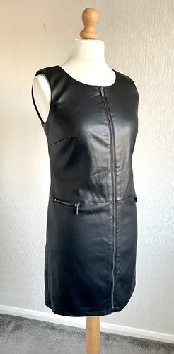 Next black faux leather dress - next,