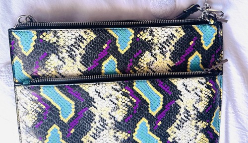 Faux snake print - clutch, bag