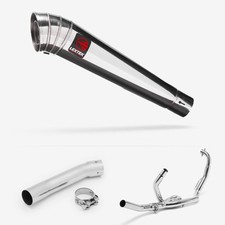 Lextek MP4 S/Steel Megaphone Exhaust System 300mm for Suzuki SV650 (99-02)