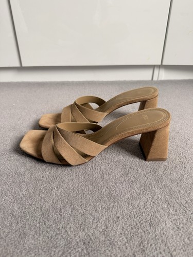 Zara tan suede strappy - zara, mules