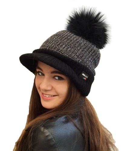 Ladies womens peaked beanie - ladies,