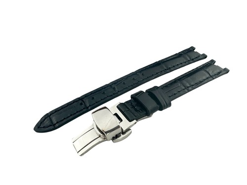 12mm black genuine leather - 12mm,
