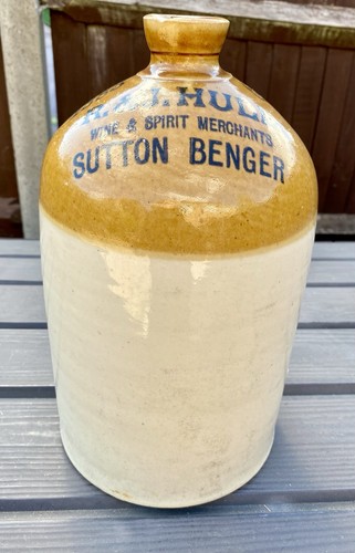 Antique stoneware bottle - antique, r&j