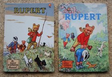 TWO VINTAGE RUPERT ANNUALS: 1955 & 1958 (FROG SONG ENDPAPER)
