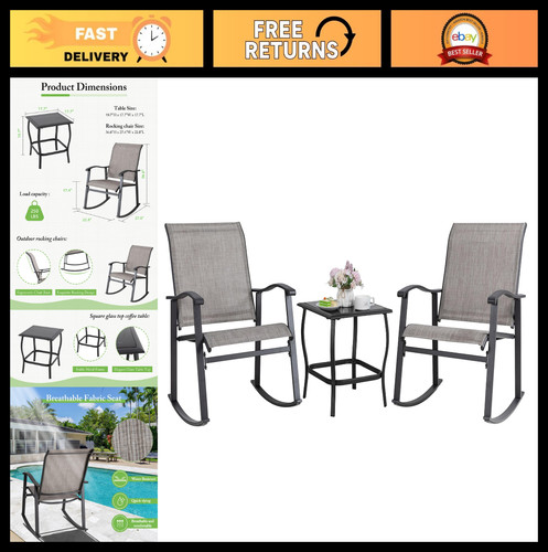 Piece rocking bistro - set,