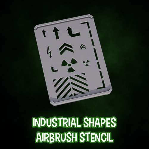 Industrial shapes stencil - shapes,
