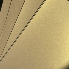 10 X MAJESTIC REAL GOLD COLOUR PEARLESCENT SHIMMER DOUBLE SIDED PAPER 120GSM