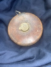1963 GPO Chesterman  Sheffield 66ft Tape Measure Vintage Leather 