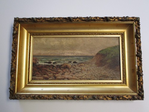 Antique landscape oil painting - antique,